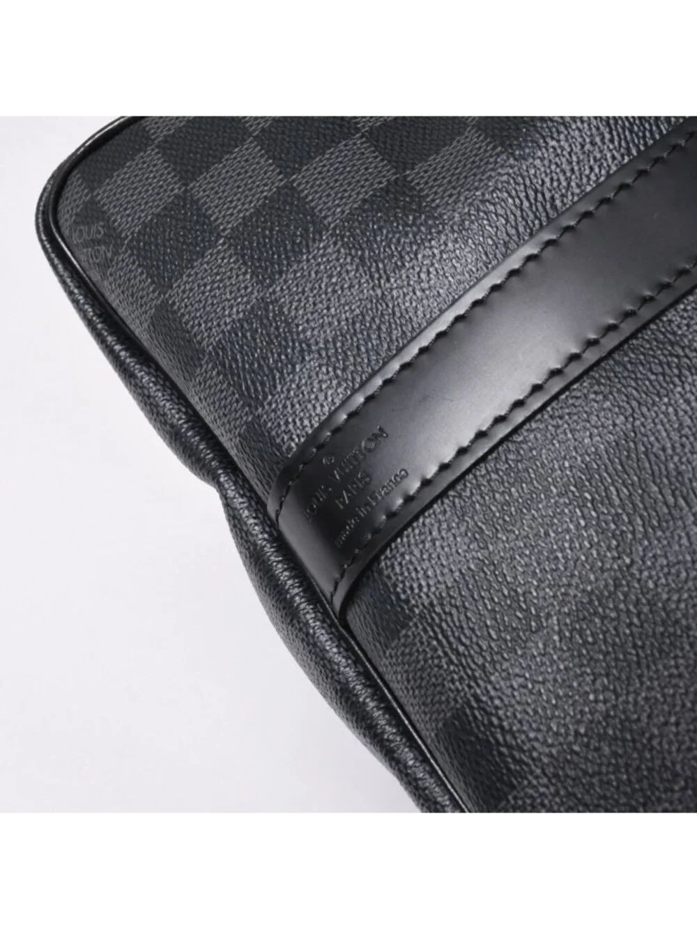 Louis Vuitton Keepall Bandouliere 45 Monogram Eclipse Canvas Black Leather